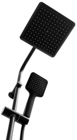 Erga Bodo, zuhanygarnitúra esőfejjel 23x23cm, fekete matt, ERG-YKA-BP.BODO-23-BLK