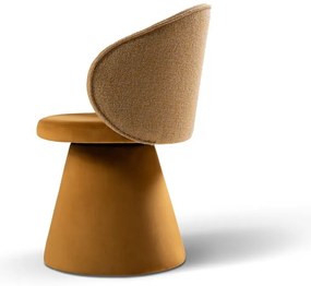 Mustársárga bársony fotel Inez – Micadoni