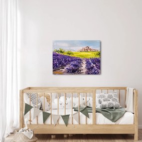 Kép - Provence, franciaország, olajfestmény (70x50 cm)