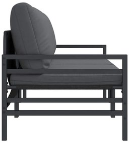Kültéri Bútor párnával párnával 2 pcs Antracit Acél