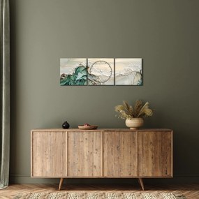 Kép - 3D tengeri absztrakció (órával) (90x30 cm)