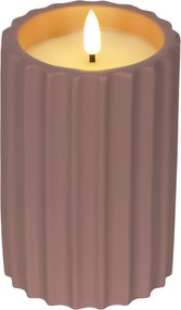 Kültéri Led gyertya sötét rózsaszín dekoratív 14cm