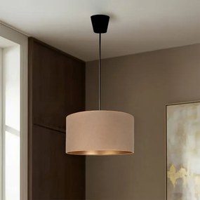 Brilagi - VELVET kábeles függőlámpa 1xE27/60W/230V, átm. 40 cm, bézs/arany