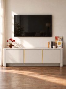 Sorrenti TV szekrény 168 cm - kasmír / arany