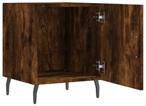 2 db füstös tölgy színű szerelt fa éjjeliszekrény 40x40x50 cm