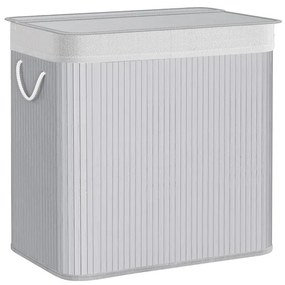Szennyestartó kosár 3 rekesszel, 150L, Szürke