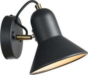 Fali spotlámpa ASTAMA 1xE27/40W/230V fekete/sárgaréz