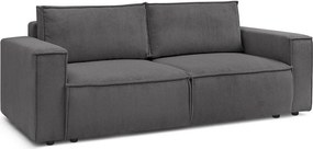 Sötétszürke kordbársony kinyitható kanapé 245 cm Nihad – Bobochic Paris