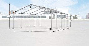 Raktárcsarnok/garázs 5x8x2m Comfort PVC 560g