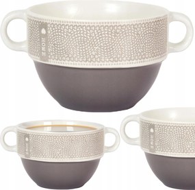 Home Duo taupe leveses tál Kanál leveshez 500 ml Gulyás leveses tálka 12,5 cm