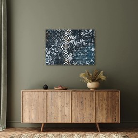 Kép virágos dekorációval (üvegen) (70x50 cm)