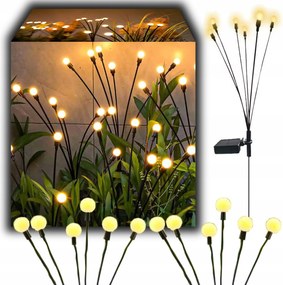 4 db Szolárlámpa Leszúrható Kertilámpa Gömb 6 Led-es IP44