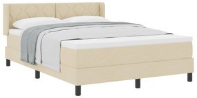 Boxspring Ágy Matrac-kal - Krém, 140 x 200 cm, Szövet