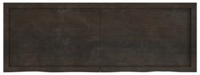 sötétbarna kezelt tömör tölgyfa asztallap 140x50x(2-6) cm
