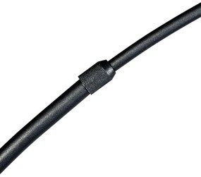 Modern ív lámpa fekete fekete textilbúrával - Arc Basic