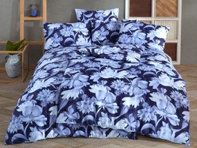 Brotex francia szatén ágyneműhuzat 240x200, 70x90 cm, Marsily kék