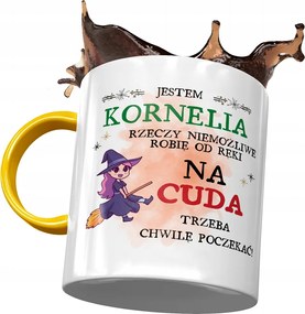 Sárga Bögre Kornélia Barátnőknek Ajándék Nyomtatott Fotóval