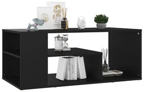 Fekete szerelt fa dohányzóasztal 100 x 50 x 40 cm
