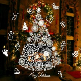 Karácsonyi Matricák Ablak Üveg Díszek Karácsonyfa Karácsony