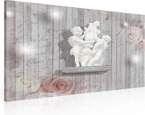 Vászonkép 80x60 Finomság romantika vintage klasszikus rózsa pasztell fa