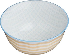 ORNAMENTS tálka 240ml, világoskék-sárga