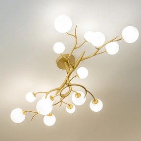 Brilagi - LED Felületre szerelhető csillár MISTEL 15xG9/3W/230V arany/fehér