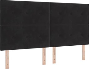 vidaXL Fejtámla Fekete 180 cm Bársony