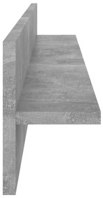 2 db betonszürke forgácslap fali polc 80 x 11,5 x 18 cm