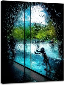 Vászonkép Emberek Vízfüggöny Természet Pálma 30x40 cm