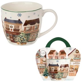 Karácsonyi Porcelán bögre 460 ml díszcsomagolásban Christmas City 2