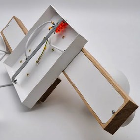 Csillár zsinóron CORTINA 2xE27/15W/230V + 2xG9/5W/230V fehér/tölgy