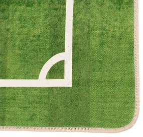 zöld mosható csúszásgátló futballpálya gyerekszőnyeg 160x230 cm