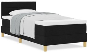 Box Spring ágy matraccal Fekete 90x200 cm Szövet