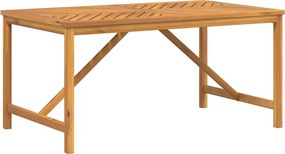 vidaXL tömör akácfa kerti étkezőasztal 150 x 90 x 74 cm