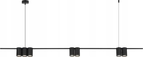 Függőlámpa (léc) Genesis Black 7xGU10