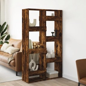 füstös tölgy színű szerelt fa térelválasztó 100 x 33 x 175 cm