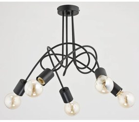 Felületre szerelhető csillár TANGO 5xE27/60W/230V fekete