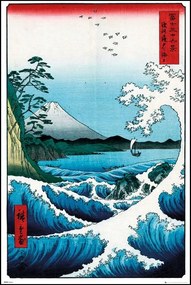 Hiroshige A tenger Satta-nál poszter