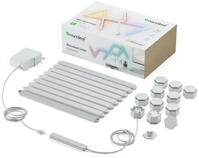 Nanoleaf NL59-K-0002LW-9PK-EU-KÉSZLET 9x LED RGBW Dimmelhető sín LINES 1200-6000K Wi-Fi