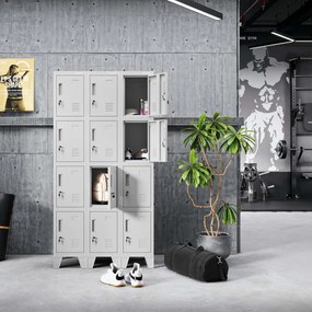 BHP szociális rekeszes szekrény szürke: ROBERT 1 Plus