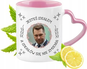 Fekete Rózsaszín Bögre Szív Alakú Füllel Kávé Ajándék