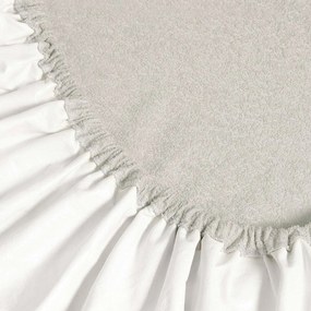 Goldea körgumis nem áteresztő frottír lepedő - szürkésbarna 90 x 200 cm