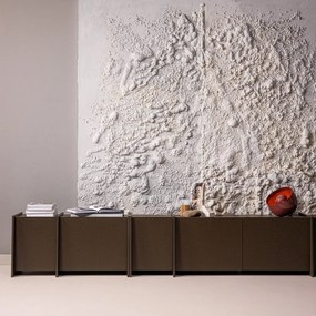 Sötétbarna TV-állvány kőrisfa dekorral 200x53x44 cm Brock – WOOOD