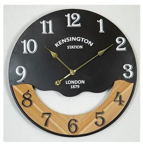 Falióra 1xAA átm. 60 cm fekete/bézs