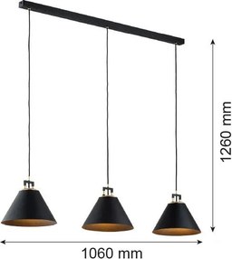 Argon ORTE 6174 Függőlámpa 3x15W/E27 IP20