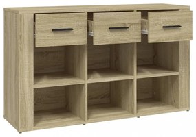 sonoma tölgy színű szerelt fa tálalóasztal 100x30x59,5 cm