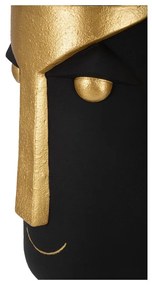 Fekete-aranyszínű magas poligyanta váza 40 cm Tribal – Mauro Ferretti