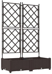 Kert Cserép Trellis-szel 2 db Barna 80x40x125.5 cm