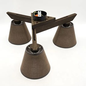 Brilagi - LED mennyezeti lámpa ANTHONY 3xE14/40W/230V dióbarna