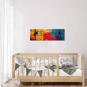 Kép - Absztrakt elektromos vezetékek (órával) (90x30 cm)